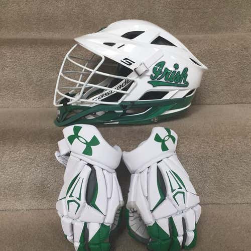Notre Dame St. Patty’s Helmet And Gloves