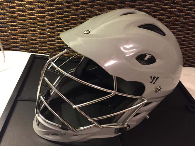 Barely Used Light Gray Warrior TII Helmet Adult