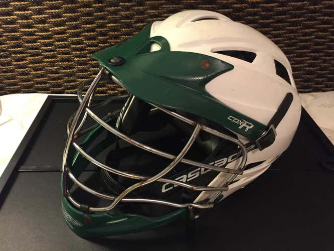 Used White and Green Cascade CPX-R Helmet Adult
