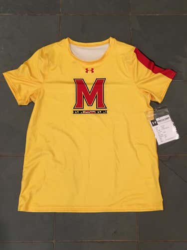 New Under Armour Maryland Terps Lacrosse Womens Shooter Shirt Medium