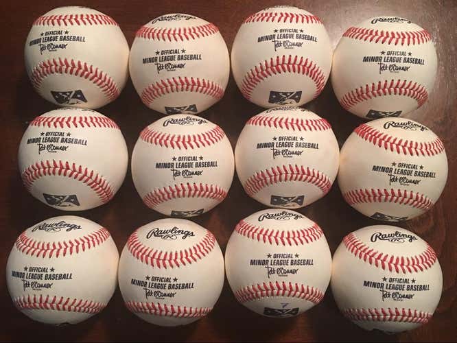 One Dozen Game Used Minor League Pearls.