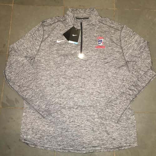 NWT NIKE Lacrosse TEAM USA Dri Fit PERFORMANCE ELEMENT 1/4 ZIP PULLOVER XL