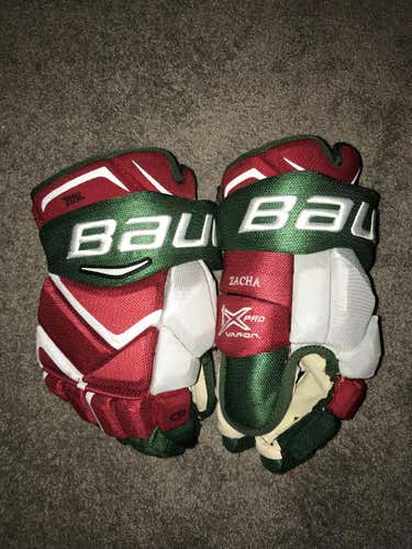 Bauer Pavel Zacha Pro Stock Game Worn 1X Pro Devils Retro 14" Hockey Gloves