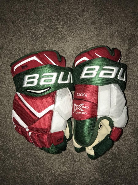 Bauer Pavel Zacha Pro Stock Game Worn 1X Pro Devils Retro 14" Hockey Gloves
