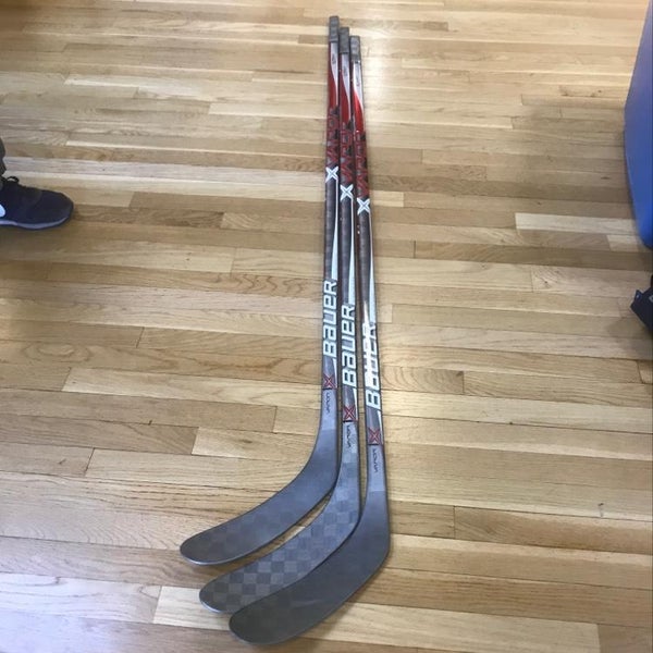 2 pack New Bauer Vapor 1x 102 Flex Pro Stock Cornell hockey stick- Right Hand