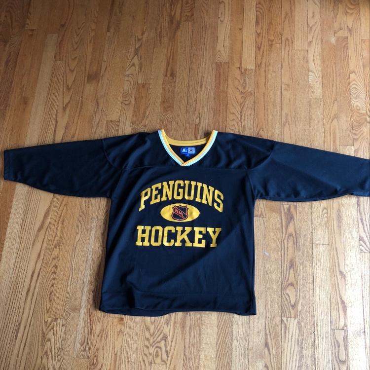 Monkeysports Pittsburgh Penguins Uncrested Adult Hockey Jersey in Black Size Large