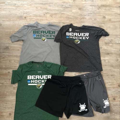 NCAA Division 1 Workout Shirts And Shorts 3 Shirts And 2 Shorts
