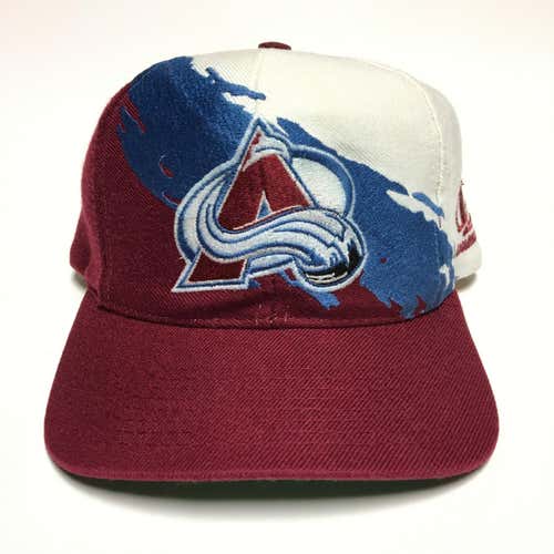 Vintage Colorado Avalanche Logo Athletic Splash Snapback Hat