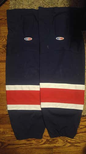 AK Mesh senior hockey socks NY Rangers away and home colors
