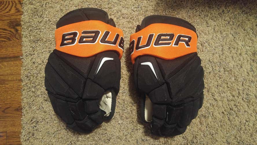 Anaheim Ducks Pro Stock 14" Bauer APX 2 Rickard Rakell Hockey Gloves