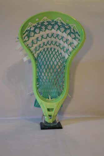 "New" Vipr1 Custom dyed Neon Green box lacrosse head with Mint semi soft mesh
