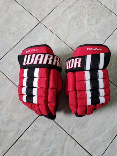 Warrior MIC Franchise NJ Devils Zidlicky game worn gloves, 14"