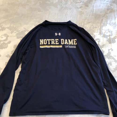 Notre Dame Lacrosse Team-issued Long Sleeve Shooting Shirt