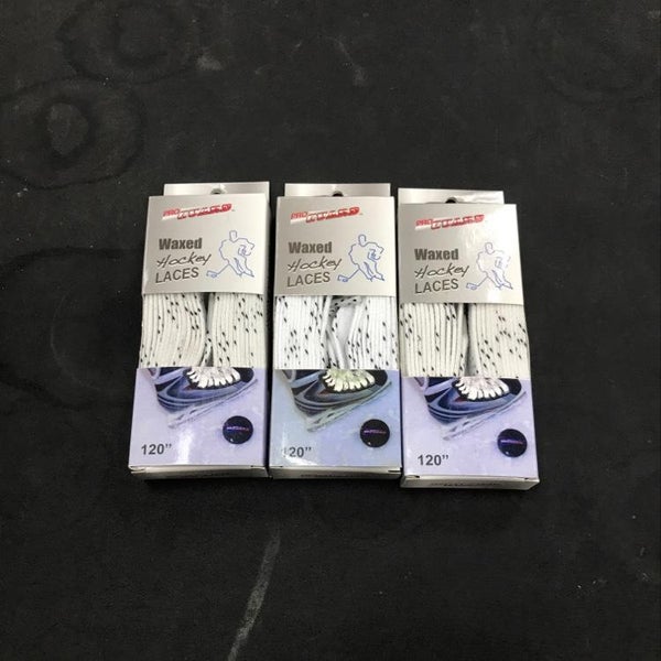 3 Pack Brand New 120” Waxed White Laces
