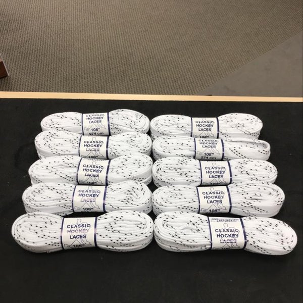 10 Pack Of Brand New 108” Non Waxed White Laces
