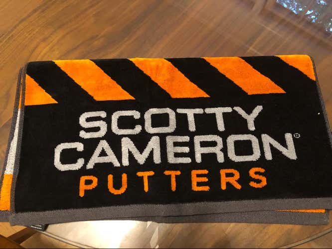 Scotty Cameron Caution Stripe ORANGE towel