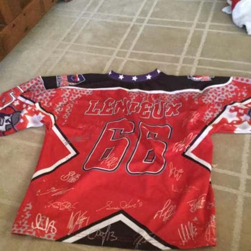 Mario Lemieux Jersey Signed By 10+ NHLers