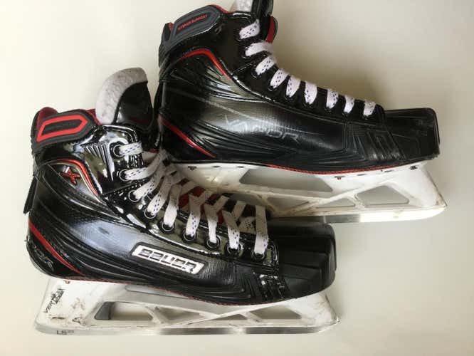 Pro Stock Bauer 1X Goalie Skates - Size 10 1/4 D w/ Large toe box