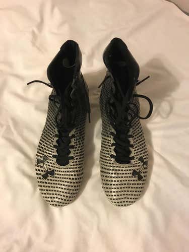 Under Armour Highlight MC Cleats Black/White Men's Size 11 Used