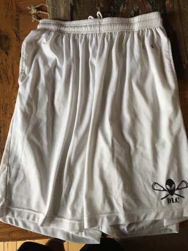 Dry Fit white DLC lacrosse shorts