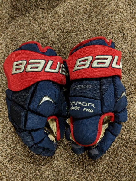 Pro stock Columbus Blue Jackets hockey gloves