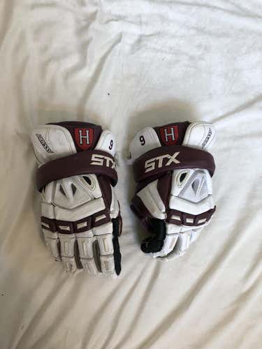 Custom Harvard Lacrosse STX Gloves - Team Issued