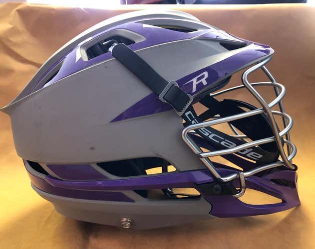 Cascade R Lacrosse Helmet (Adult) (Gray and Purple)