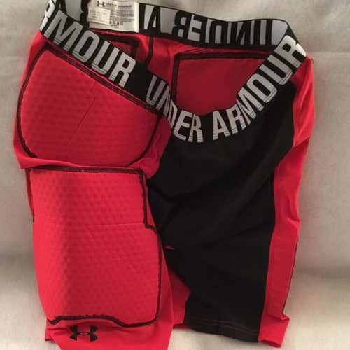 UNDER ARMOUR Padded Compression Shirts Men's XL Red Excellent!