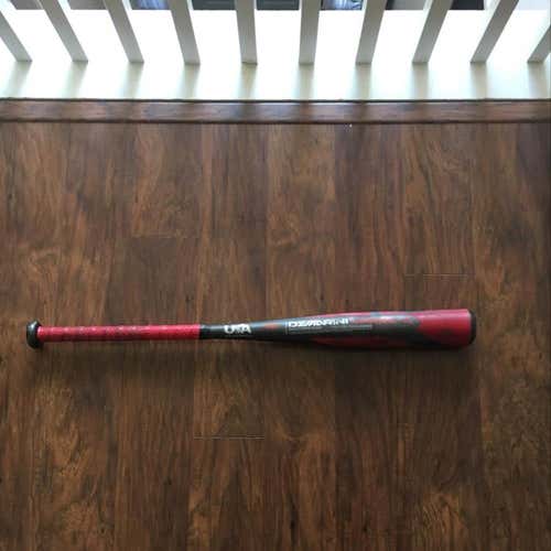 Barely Used Demarini Uprising Baseball Bat. USA Baseball Certified. Included With A Lizard Skin Grip