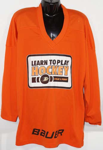 TRON HOCKEY ORANGE JERSEY JUNIOR L/XL - LEARN TO PLAY GETZLAF & PERRY STYLE #2