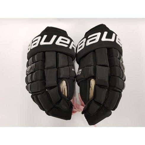USED LA KINGS BAUER NEXUS 1000 GLOVES SENIOR 14" BLACK SKU S000312544