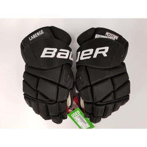 USED BAUER VAPOR APX PRO LA KINGS GAME USED GLOVES SENIOR 15" BLACK SKU S000288334