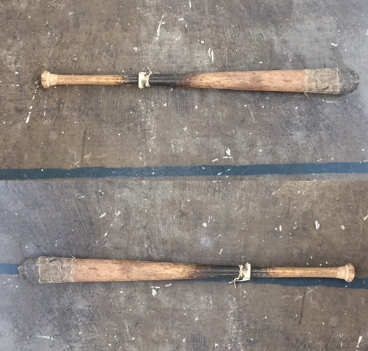 University of Rhode Island Used Heavy Weight Wood Training Bat, 36 inches, 40+ oz.