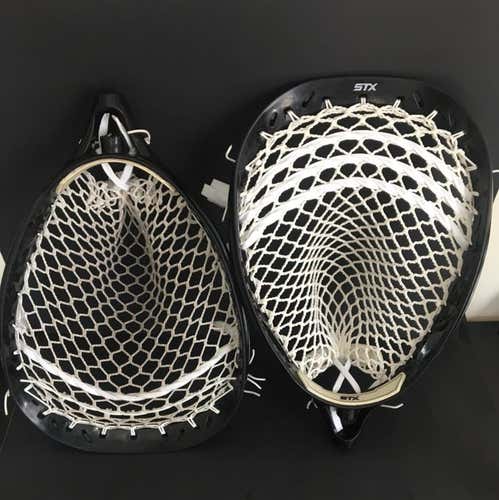 2 Black STX Eclipse Goalie Heads w/ 12D Hero & Jimalax