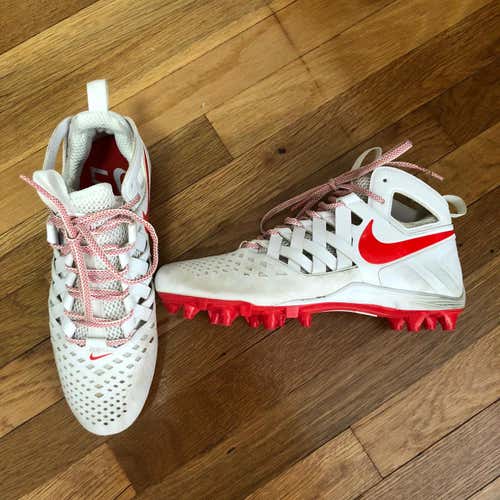 Nike Huarache V Cleats--Red/White