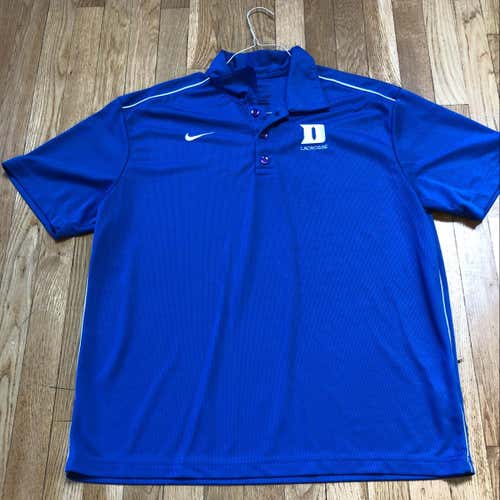 Duke Team Issued Nike Drifit Polo - Large