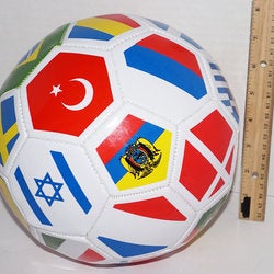 WORLD INTERNATIONAL COUNTRY FLAG 26" INDOOR OUTDOOR SOCCER BALL SIZE 4 NEW