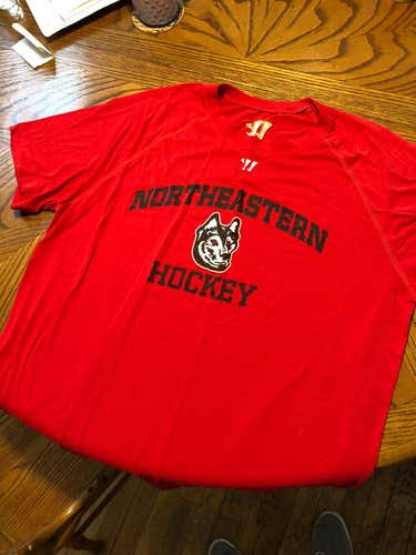 Warrior Northeastern Huskies Workout Shirt Size L Used