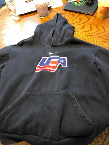 Nike USA Hockey Hoody Hoodie Sweatshirt Used Size L
