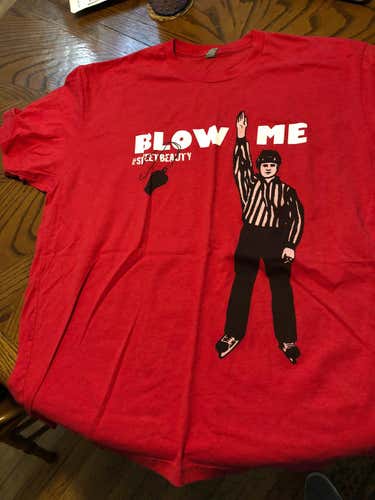 Hockey Lifestyle T-Shirt Ref Blow Me Cotton Short Sleeve