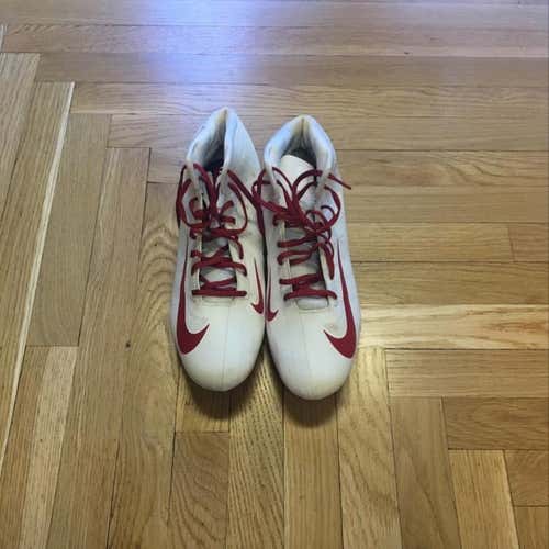 Red And White Nike Hyperfuse Cleats 13”