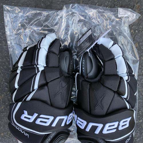 FS: Bauer, 1X Lite Gloves, Black, 13”