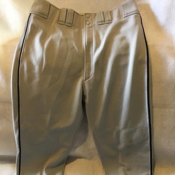 MIZUNO Baseball Pants Men's XL Gray/Navy Piping Used