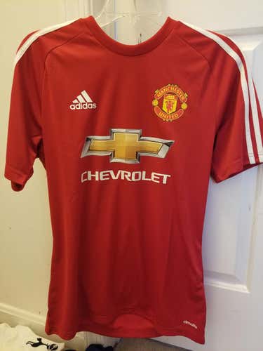 Brand New Adidas MUFC Men's Soccer Replica/ Blue Man U Away Jersey Bundle