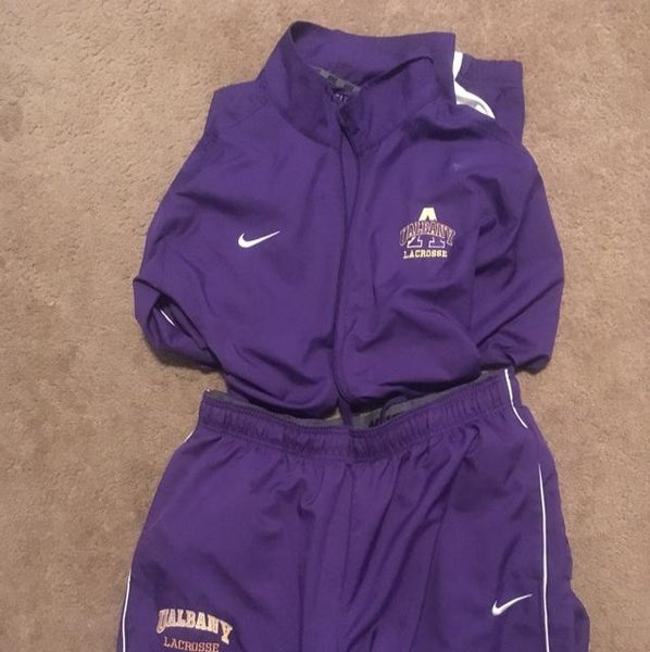 Albany Team Issued Nike Travel Suits: Purple And Gray