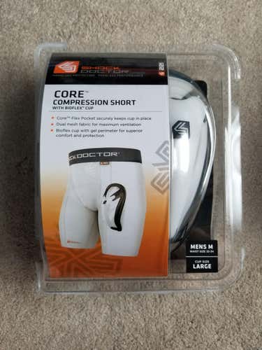 Brand New Shock Doctor Compression Shorts w/Cup MEDIUM