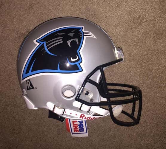 Authentic Carolina Panthers NFL Pro Line Full Size Riddell Football Helmet