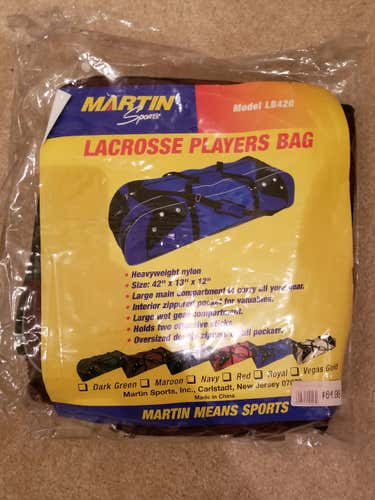 Brand New Maroon Lacrosse Players Bag