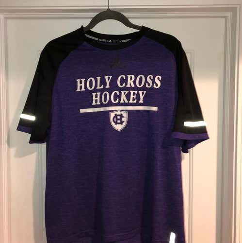 Adidas Holy Cross Hockey Workout Shirt Large