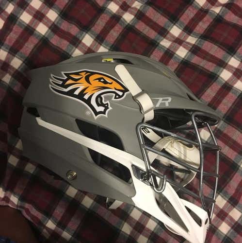 Towson Game Worn Matte Gray Helmet